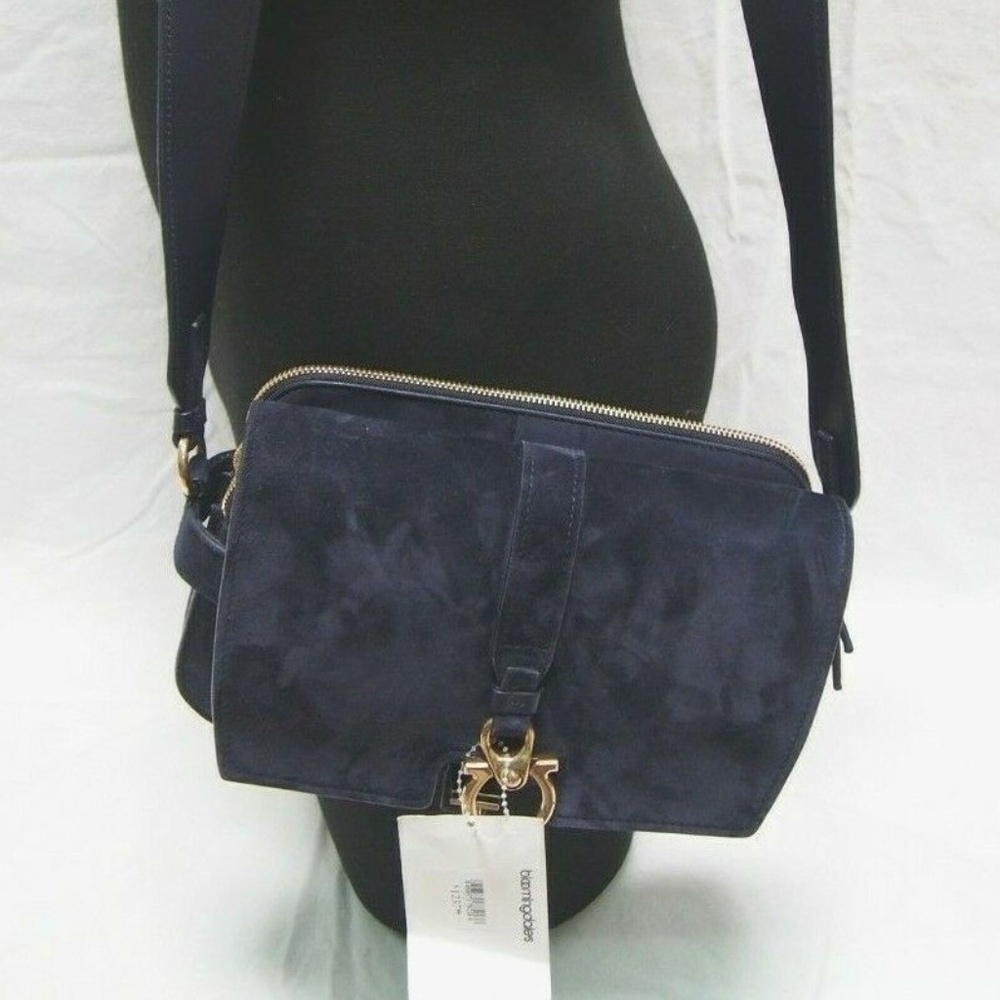 New Salvatore Ferragamo Fiore Mirto Suede Leather